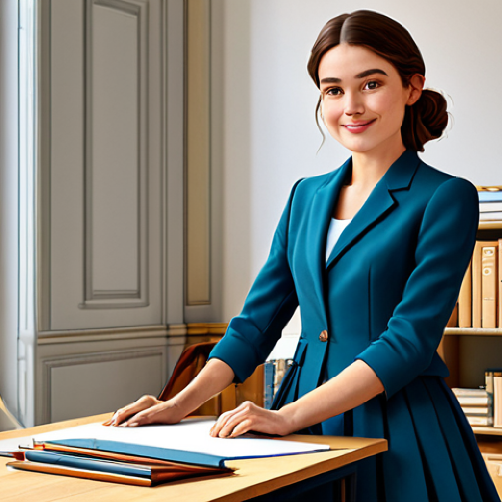 Fashionable Parisian Character Designer**
"A stylish French woman, a character designer, fully clothed in chic, modest Parisian fashion (e.g., a sophisticated dress or a tailored blazer with skirt), working at a bright desk in a sunny atelier filled with character sketches, appropriate attire, safe for work, perfect anatomy, natural proportions, professional digital art, high quality, family-friendly."
**