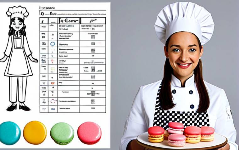 캐릭터디자인 실기 시험 채점 방식의 이해 - The Innovative Parisian Pastry Chef**

"A professional, whimsical character sheet showcasing a Paris...