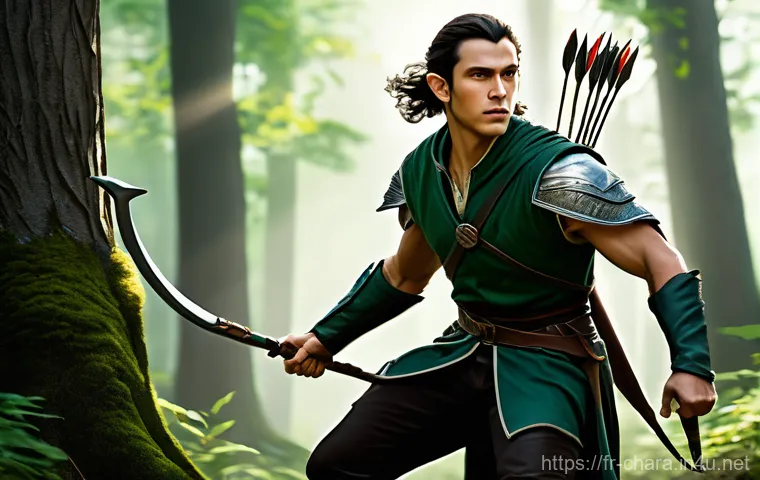 캐릭터디자인 자격증 실기 시험 성공 사례 - Prompt 1: Dynamic Anatomical Study - "The Elven Scout"** 캐릭터디자인 자격증 실기 시험 성공 사례 - Prompt 1: Dynamic Anatomical Study - "The Elven Scout"**