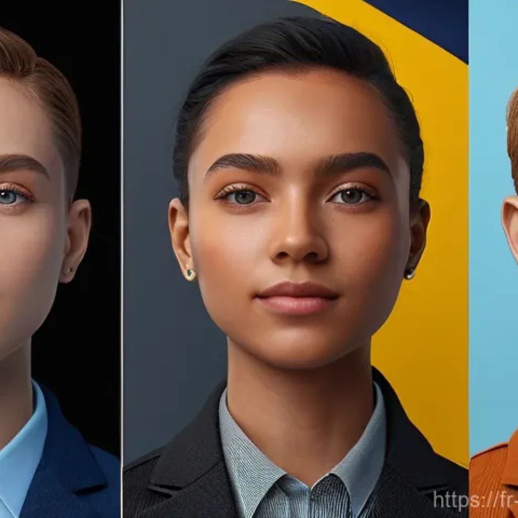 캐릭터디자인 포트폴리오 촬영 팁 - Here are three detailed image generation prompts in English, designed to showcase character design w...