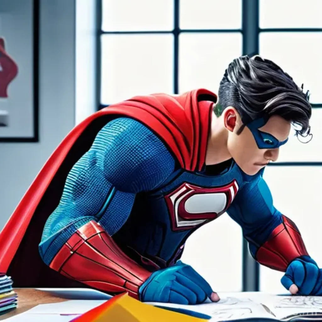 캐릭터디자인 자격증 필기 시험 대비 교재 추천 - **Prompt 1: Dynamic Character Anatomy Study**
"A diligent young character designer, with a focus...