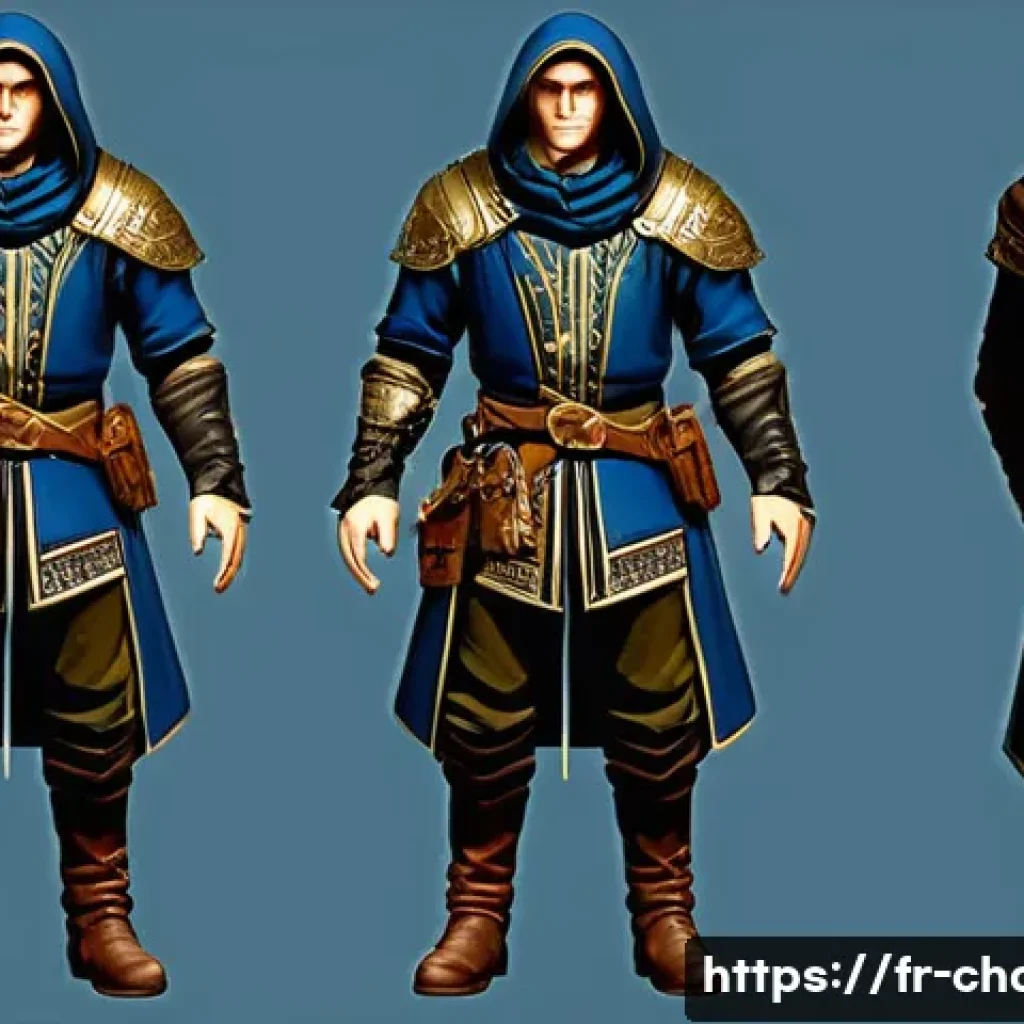 캐릭터디자인 실기와 일러스트 기초 차이점 - **A seasoned French adventurer character from a medieval Parisian setting.** This character, designe...