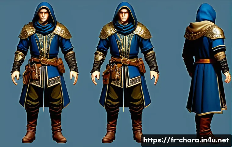 캐릭터디자인 실기와 일러스트 기초 차이점 - **A seasoned French adventurer character from a medieval Parisian setting.** This character, designe...