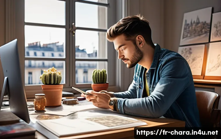 캐릭터디자이너로서의 자기소개서 작성 팁 - A professional character designer’s creative workspace in a modern French animation studio, featurin...