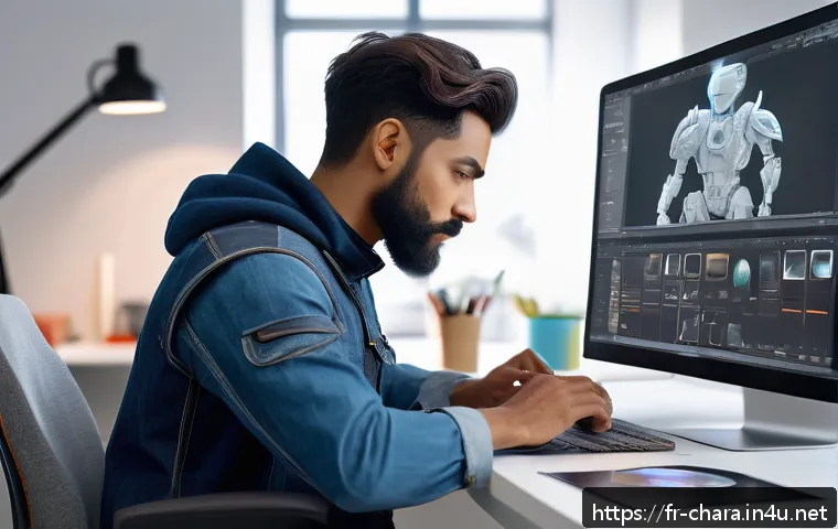 캐릭터디자인 자격증과 관련된 최신 연구 사례 - A professional character designer at work in a modern creative studio, seated at a digital drawing t...